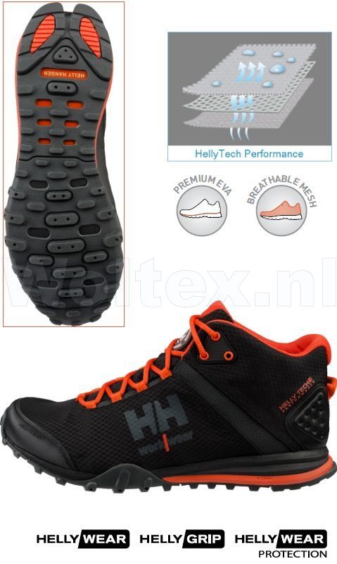 Helly Hansen Schoenen 78253 Raborra Waterdicht- ademend zwart-oranje(992)